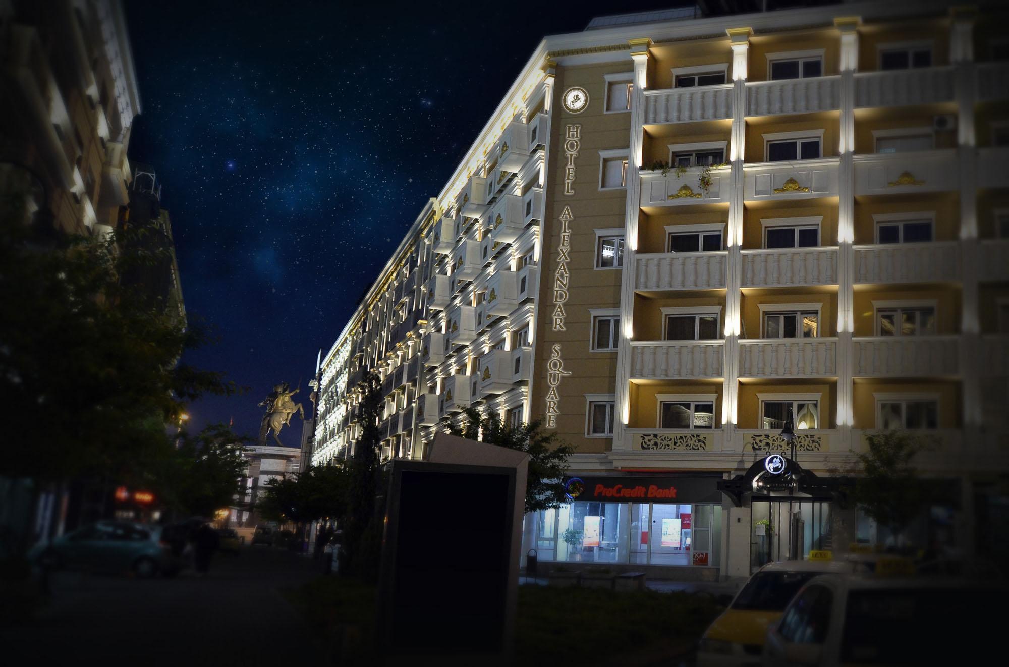 Alexandar Square Boutique Hotel Skopje Bagian luar foto